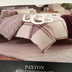 UGG Paxton King Comforter Set - Cream and Brown